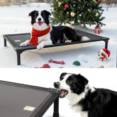 Sytopia 42inch outdoor elevated dog bed frame showcases sturdy construction for large dogs.
