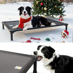 Sytopia 42inch outdoor elevated dog bed frame showcases sturdy construction for large dogs.