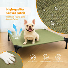 Sytopia medium green canvas closeup, waterproof and tear-resistant for backyard adventures