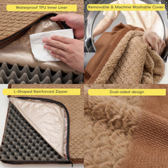 Sytopia waterproof lining protects the bed from spills
