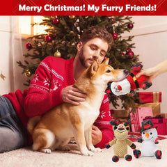 SZEE Reindeer plush squeaky toy promoting interactive fun for dogs