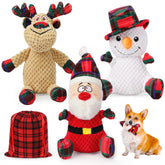 SZEE Santa plush squeaky toy for medium and large dogs for engaging play