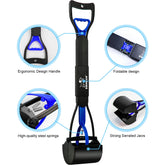 SZHLUX pooper scooper ergonomic arched grip eases scooping.