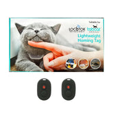 TabCat Homing Tag v2 pack front view; two lightweight cat locator tags for easy tracking.