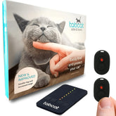 TabCat Homing Tags handset-setup shows quick pairing for effortless cat tracking.
