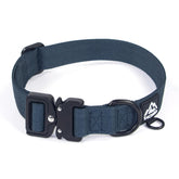 Tacwild heavy-duty dog collar navy blue buckle—easy on/off for busy walks