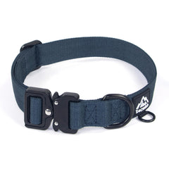 Tacwild heavy-duty dog collar navy blue buckle—easy on/off for busy walks
