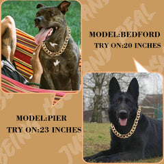 Tagbilang 18K gold plated collar with easy lock catch for quick fitting during walks