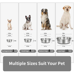 Taglory stainless steel dog bowls rust-resistant for lasting use.