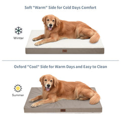 Tail Stories orthopedic dog bed oxford cool side for warmer days