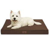 Tail Stories outdoor dog bed cover closeup shows waterproof fabric for easy cleaning