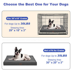 Tail Stories outdoor dog bed foam closeup highlights 3-inch orthopedic support for joints.