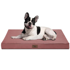 Tail Stories outdoor dog bed pink cover highlights a cozy look for small dogs' crate time.