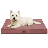 Tail Stories outdoor dog bed pink top view showing a cozy resting surface