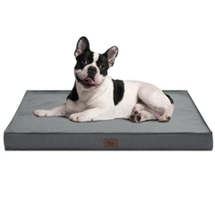 Tail Stories outdoor dog bed side view demonstrates portable design for travel and outdoor play.