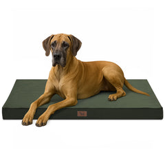 Tail Stories Outdoor Extra Large Dog Bed cover close-up, waterproof 600D Oxford fabric for easy cleaning.