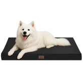 Tail Stories outdoor large washable dog bed shown in crate setup for outdoor comfort.