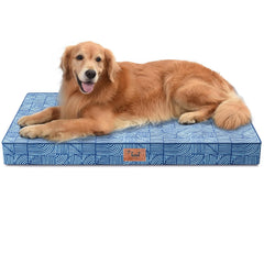Tail Stories outdoor orthopedic bed full 44x32 view for large dogs.