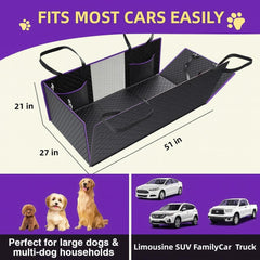 Tail treasures nonslip hammock seat cover prevents dog sliding during rides.