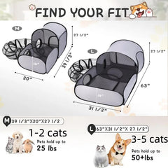 TailTastic cat enclosure tent provides versatile indoor shelter for rest and exploration.