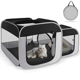 TailTastic large cat playpen separate areas for feeding, resting, and litter zones