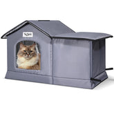 TailTastic weatherproof outdoor cat house roof provides rain protection for drizzly days
