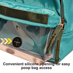 TAILTOTE side pockets image highlights extra storage for treats and toys.