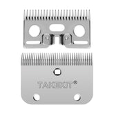 TAKEKIT horse clipper replacement blade top close-up, durable stainless steel for long-lasting sharpness.