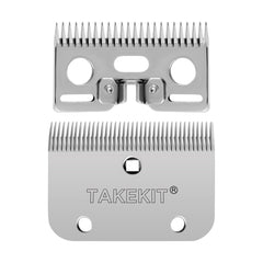 TAKEKIT horse clipper replacement blade top close-up, durable stainless steel for long-lasting sharpness.
