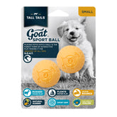 Tall Tails G.O.A.T sport ball small front view highlights durable rubber for rugged fetch.