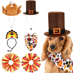 Talltalk turkey-costume headband close-up for festive pet portraits