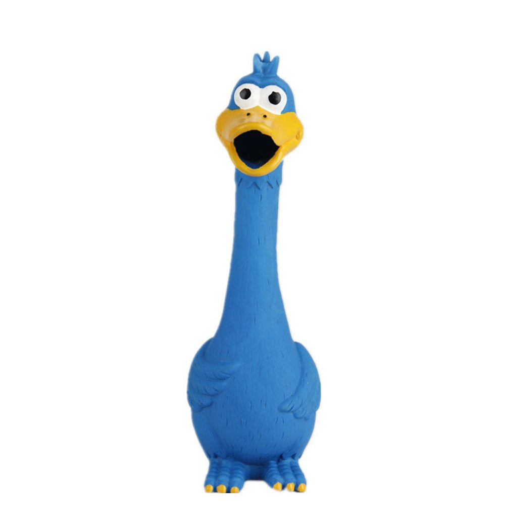 Tamu Style rubber chicken toy for small dogs during fetch play.