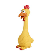 Juguete para perros de pollo de goma de Tamu style, ideal para jugar a atrapar.