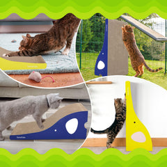 TANOFALO Cat Scratching Board, durable cardboard close-up, built to withstand energetic claws.