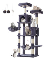 Taoqimiao Cat Tree tall height enables elevated viewing and climbing fun.