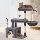 Taoqimiao MS043G cat tree base demonstrates sturdy support for active indoor cats