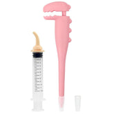 TAOZUA pink-pusher pill dispenser close-up for simple pet pill loading.