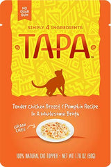 Tapa 855012 chicken-breast-pumpkin topper enhances kibble flavor for picky cats during meals