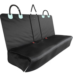 Tapizado waterproof backseat cover shown, ready for quick wipe cleanup.