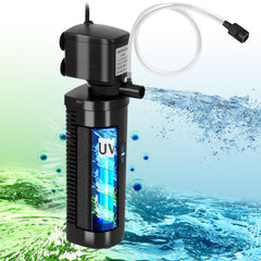Tararium aquarium filter UV 20-75 gallon in action delivering crystal-clear water.