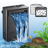 TARARIUM turtle tank filter front view for efficient internal filtration in 20-75 gallon tanks.