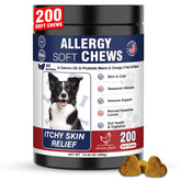 Taraxa dog allergy relief bottle demonstrates seasonal itch support for dogs.