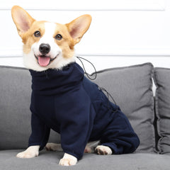 TARFEPA dog winter coat side view with adjustable neck for wind protection