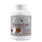 Tartar Shield DentaTabs bottle-front showing natural pet dental care.