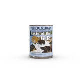 Taste of the Wild Pacific Stream salmon in gravy can shows real salmon as the #1 ingredient for lean muscles.