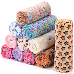 Tatuo 12-piece puppy blanket package with varied patterns for cozy pets on cold nights.