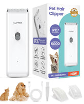 Tawiijou Pet Clippers quiet operation close-up ceramic blade for stress-free grooming.