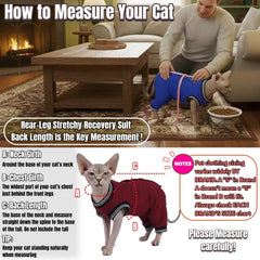 T'CHAQUE recovery suit full hind leg coverage keeps wounds protected