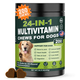 Tciika 24-en-1 para perros, bote de vitaminas para pelaje saludable.