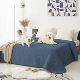 Tcksstex navy 82x82 dog bed cover protects furniture from spills and messes.
